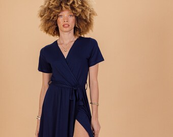 Dress Catherine Navy Blue - Etsy
