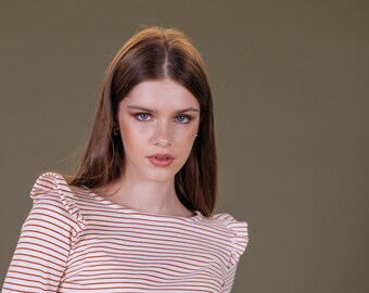 Top Cecile Ecru Terracotta