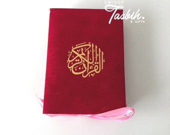 Velvet quran box with matching velvet quran | Arabic Quran | Muslim gift | Ramadan gift | Eid gift