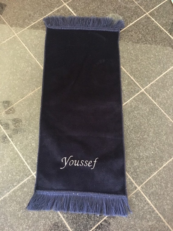 Bestickte Kindergebetsmatte Mit Namen Name Mat Teppich Etsy