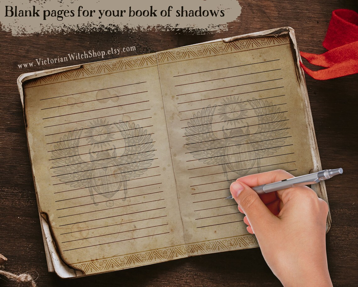 Book of Shadows Blank Pages Printable Vintage Journal | Etsy