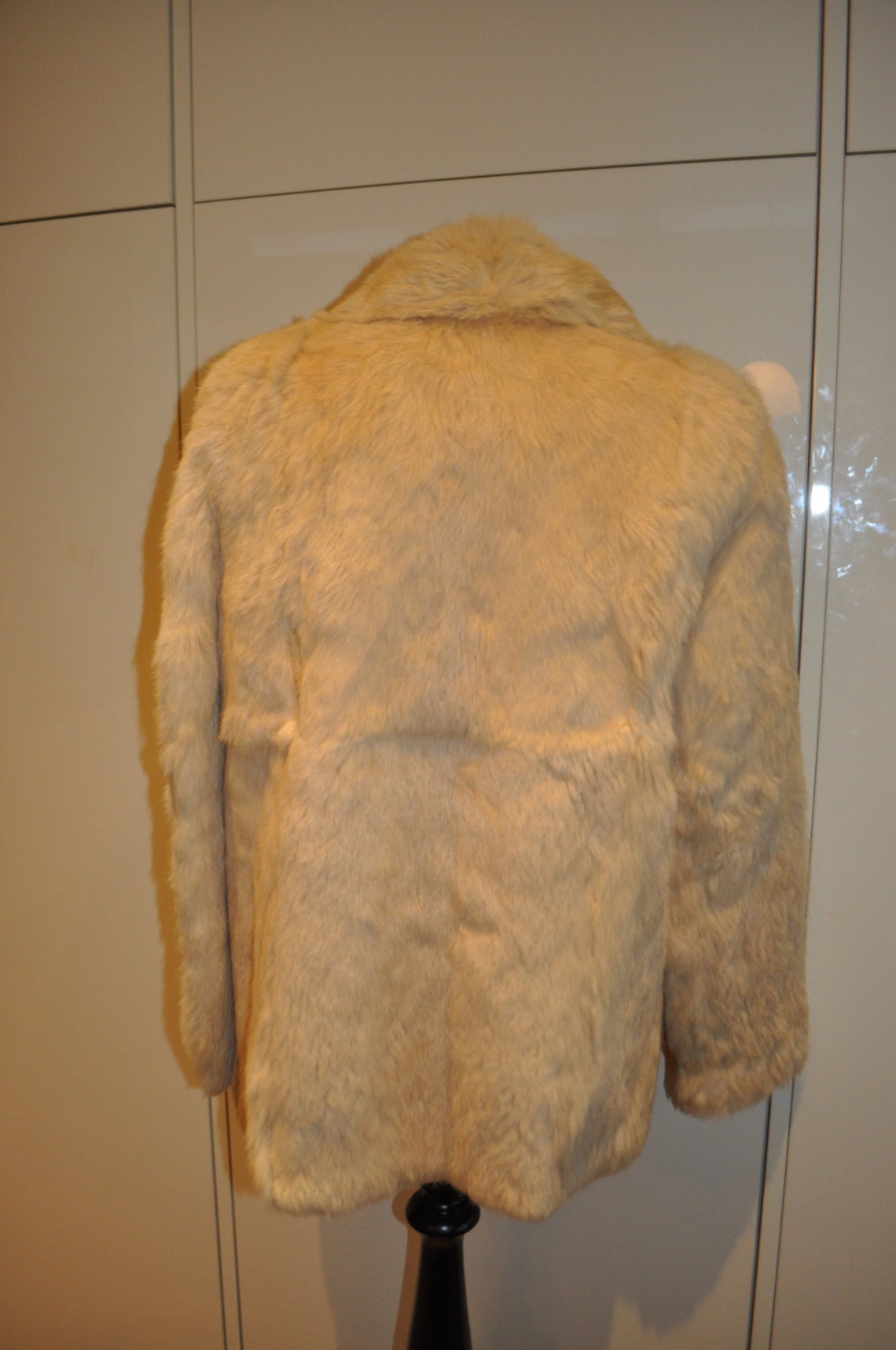 Cream Vintage Fur Jacket // White Coney Fur Coat // Super Soft Etsy
