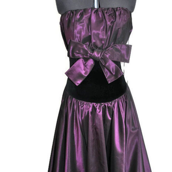 Vintage Roland Klein Purple Evening Dress // Desig