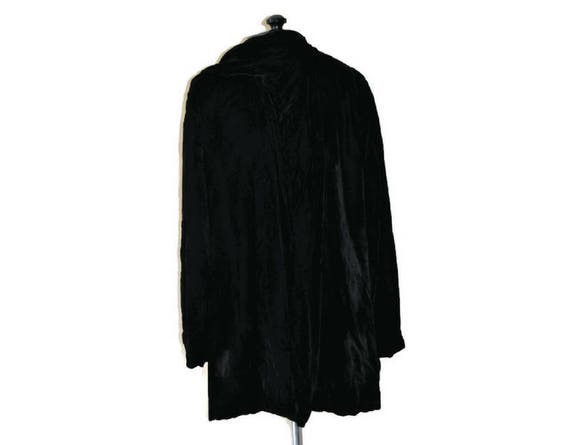 1920's Black Velvet Jacket // Vintage Soft Velvet