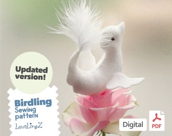 Sewing Pattern PDF  - Felt Birdling / Dove - Instant Download, Tutorial, DIY, LoveLingZ
