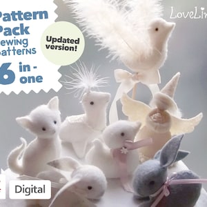Sewing Pattern PDF Pack  - 6-in-1 LoveLingZ Pattern Collection -  Instant Download, Animal Tutorial