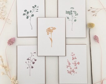 Pretty floral notelets, patterned flower note cards, mini floral card set