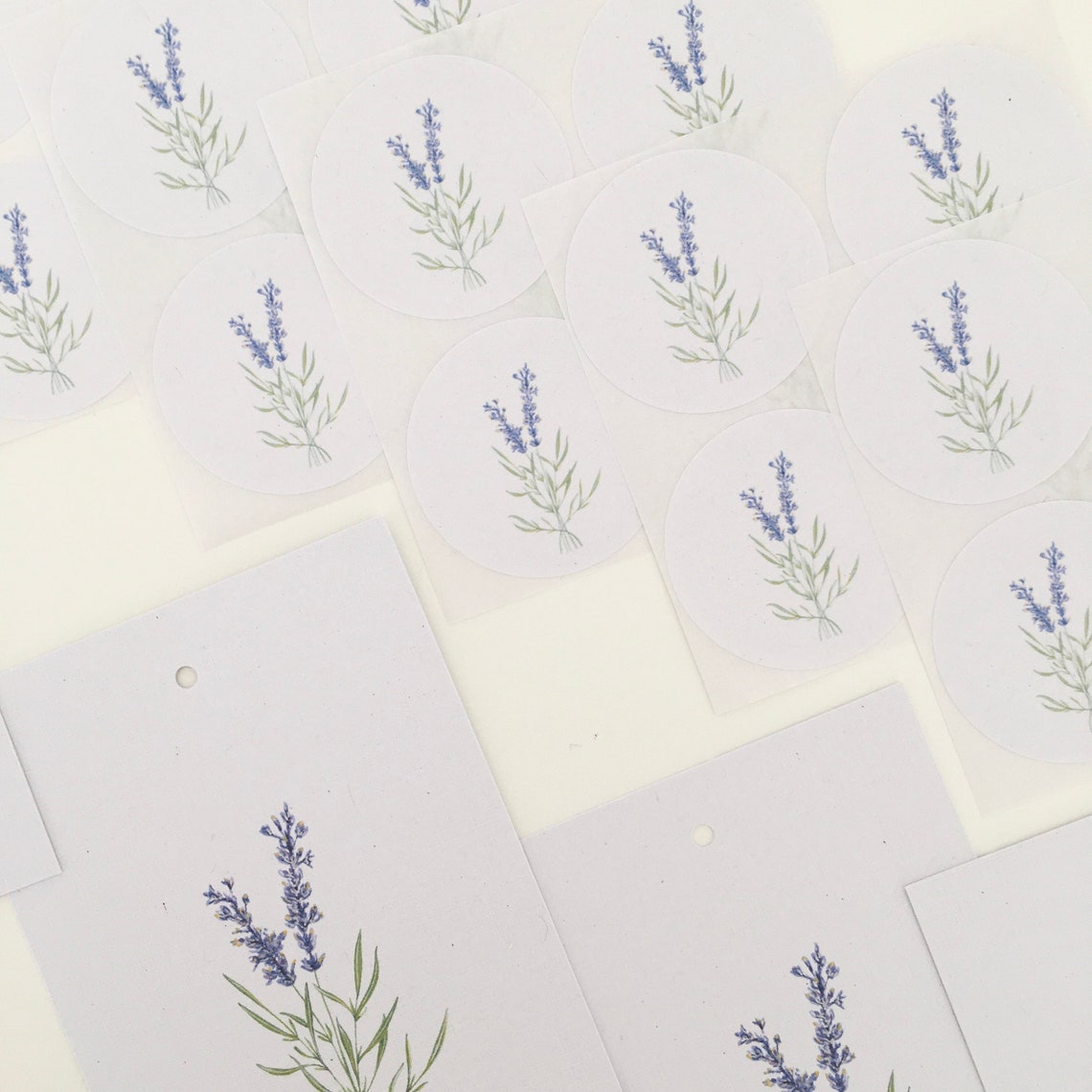 Lavender gift tags lavender favor tags illustrated gift | Etsy