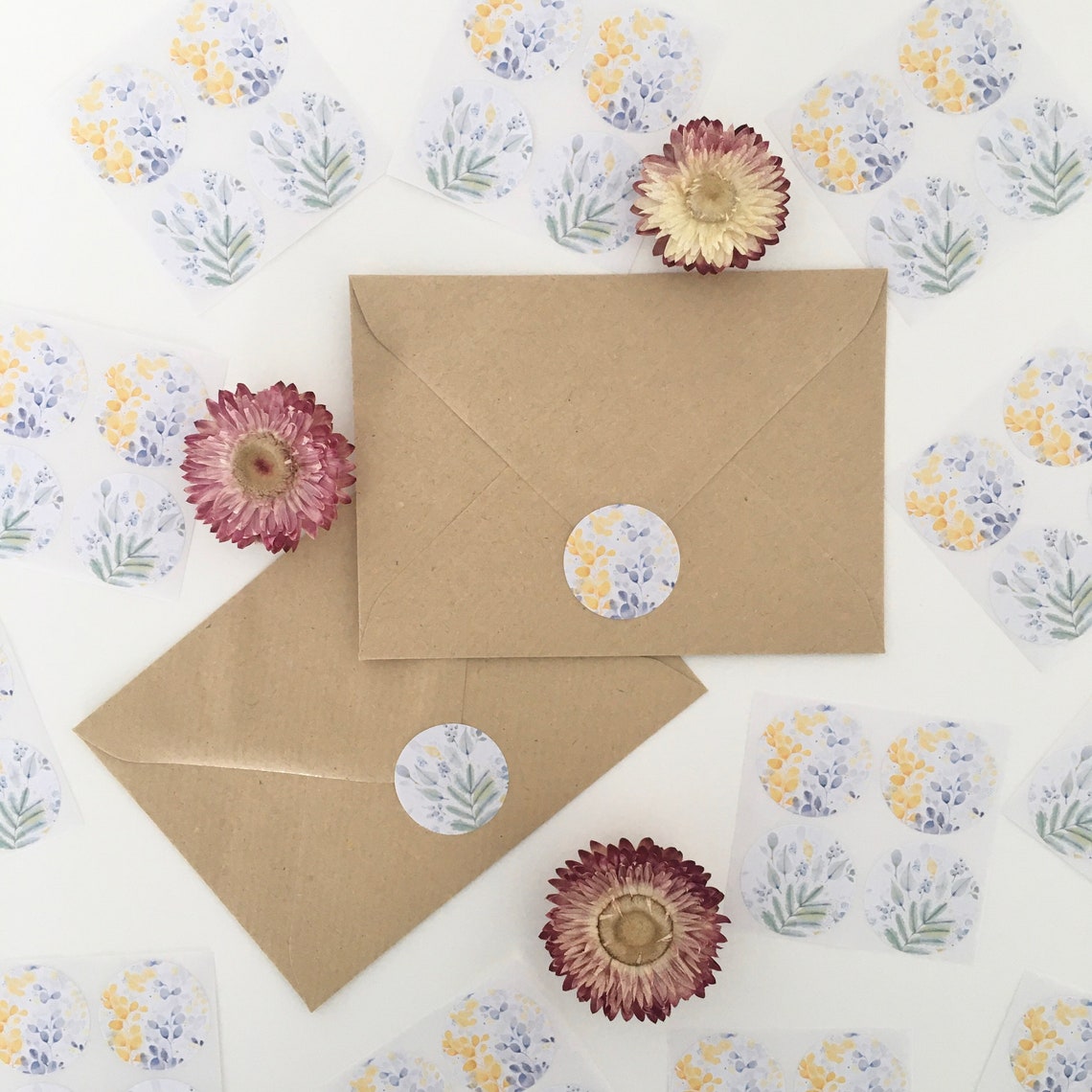 decorative-floral-stickers-floral-sticker-pack-envelope-etsy