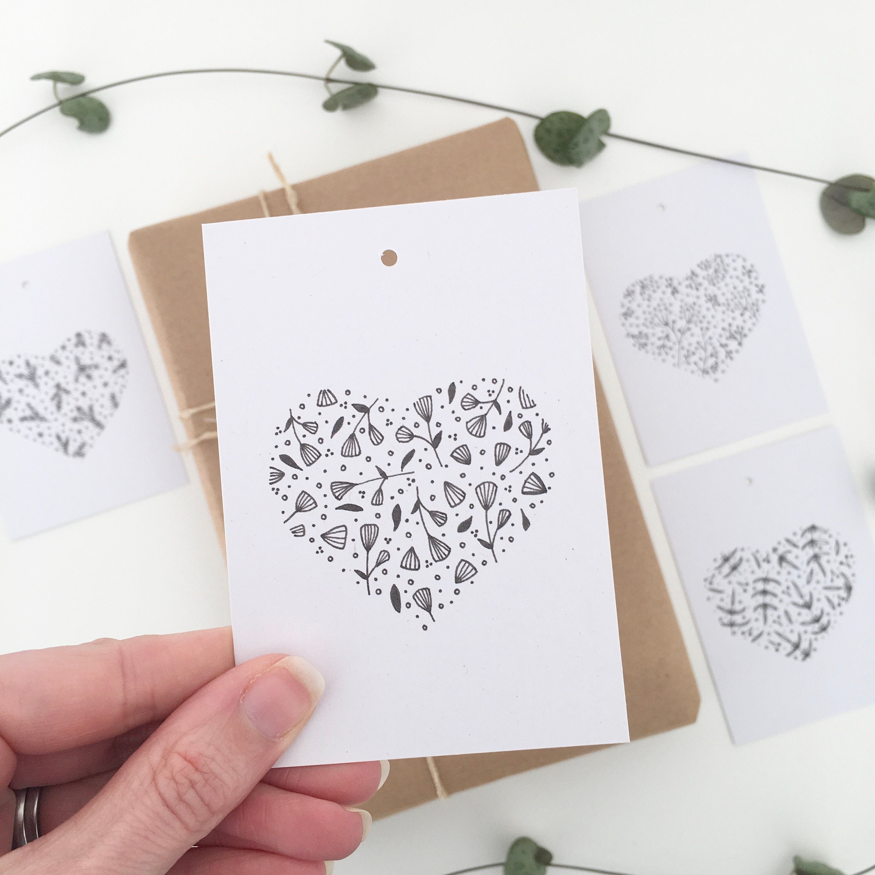 Pretty gift tags illustrated gift tags gift wrapping tags | Etsy