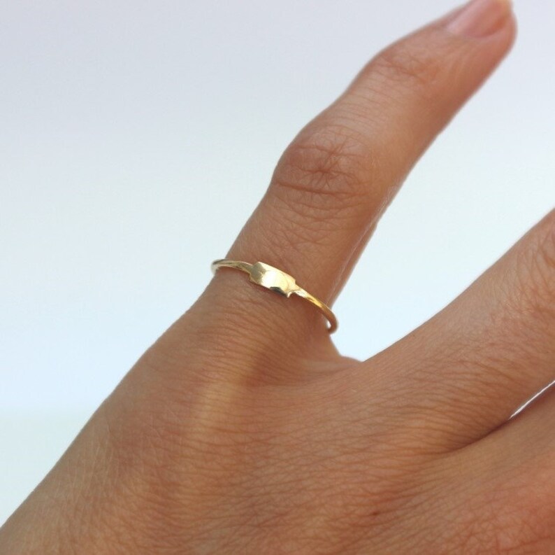 Dainty silver ring dainty pinky ring for women silver Etsy
