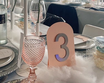 Arched Table Numbers for Wedding, Bridal Shower, Baby Shower, Birthday, Any Colour Combo