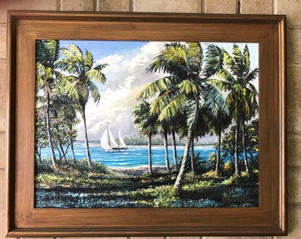 18" X 24"  Unframed canvas Giclee of Old Fort Pierce Inlet / Backus study by Buddy Brown / Florida Art