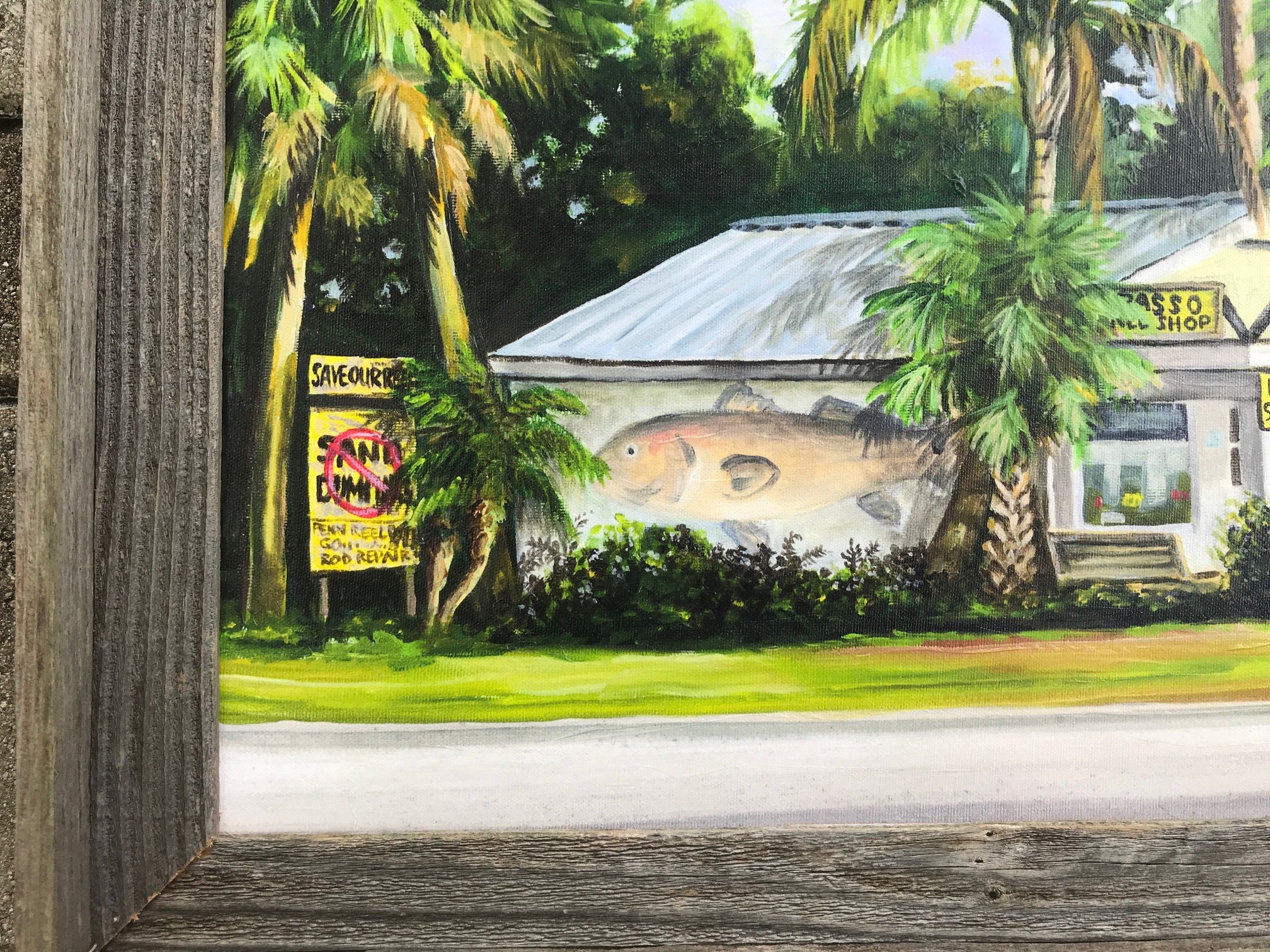 Wabasso Tackle Shop II , 18' X 24' Canvas Giclee Reproduction