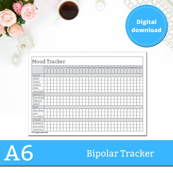 PRINTABLE A6 Planner Insert the Bipolar/mental Health | Etsy