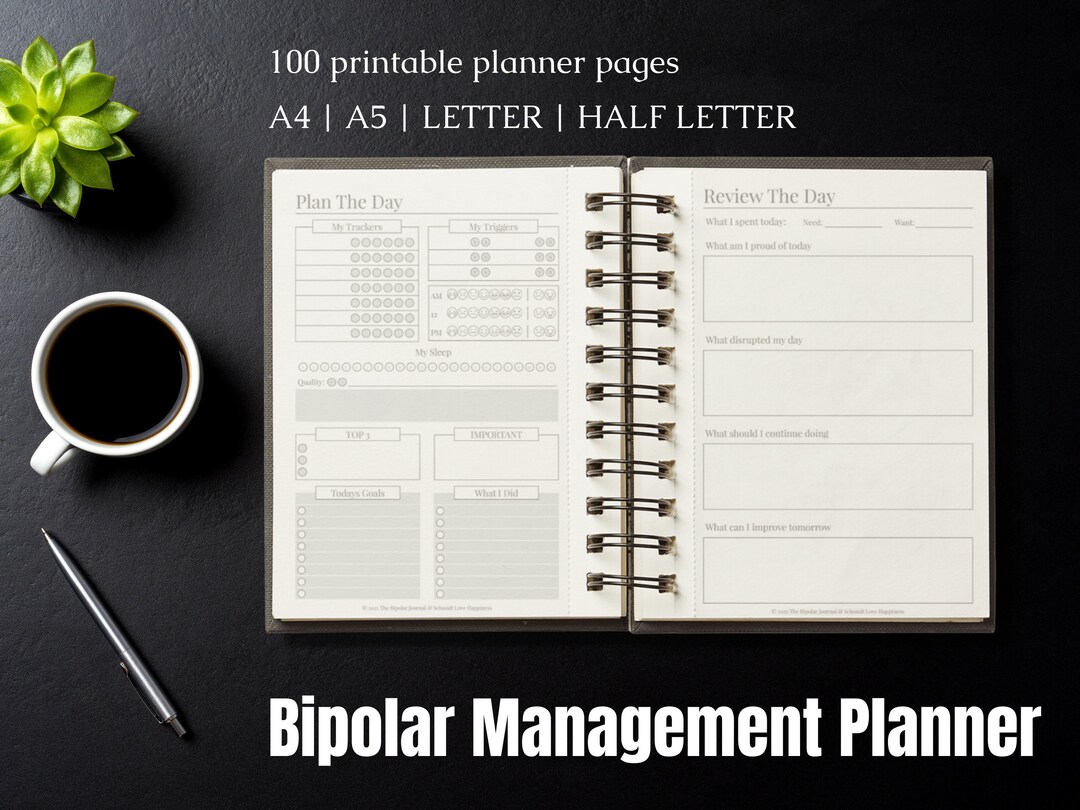 Ultimate Bipolar Life Planner, Bipolar Therapy Journal, Bipolar ...