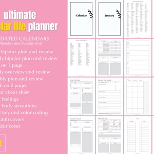 Ultimate Bipolar Life Planner, Bipolar Therapy Journal, Bipolar ...