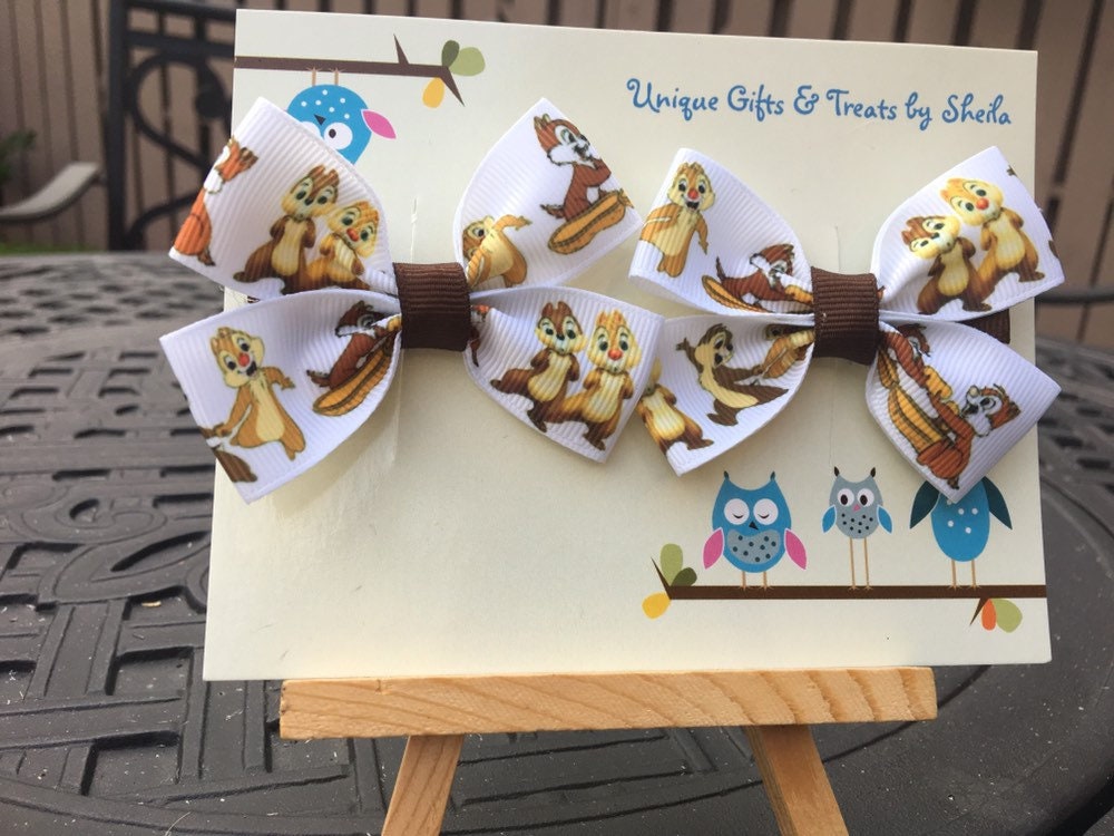 Chip and Dale Hair  Bow