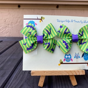 Mickey Not So Scary Halloween Bats Hair Bows