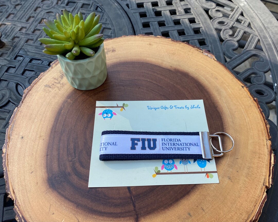 FIU; Florida International University Key Fob; Keychain; Wristlet - Etsy