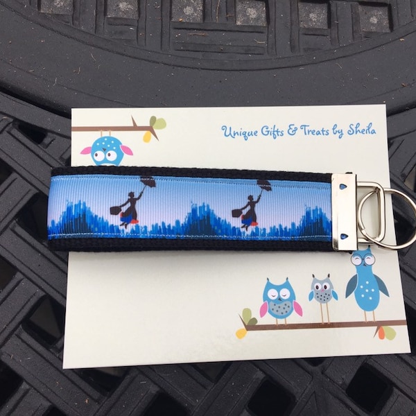 Mary Poppins Key Fob; Keychain; Wristlet