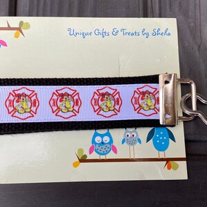 Firefighter Mickey Mouse Keychain; Key Fob