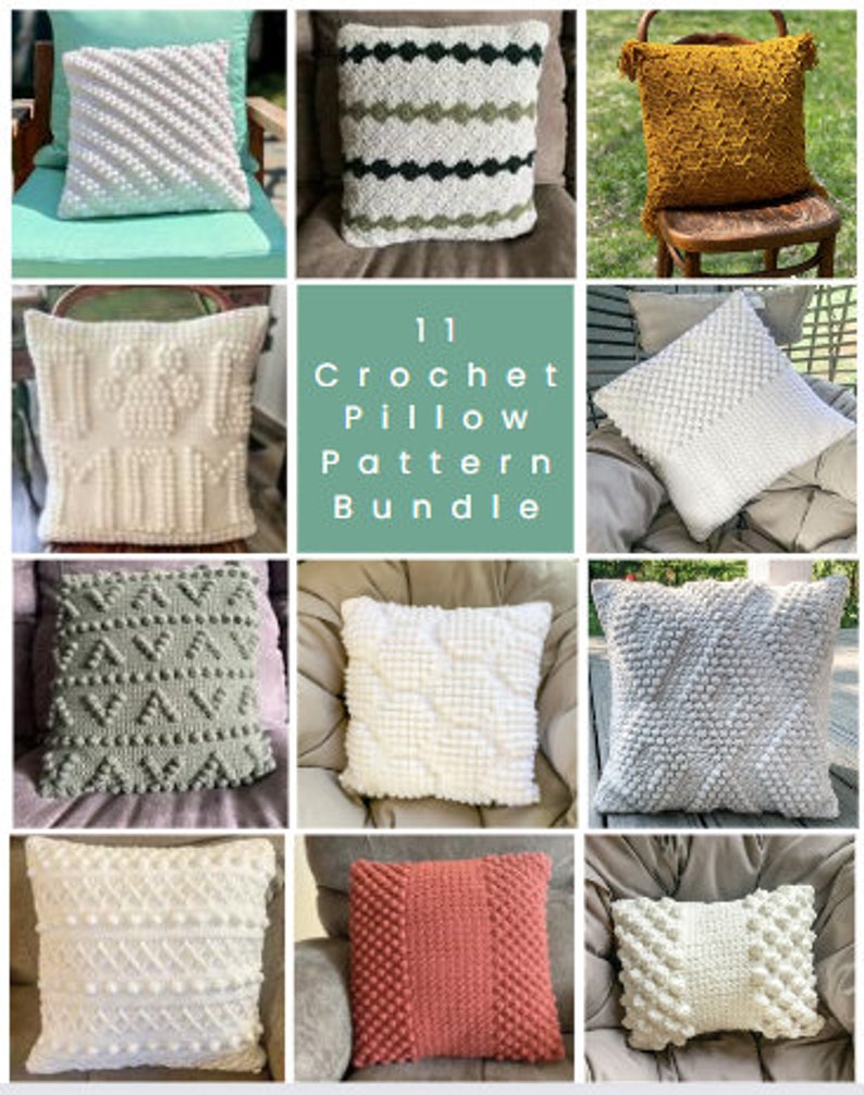 11 crochet throw pillow cover patterns ebook crochet pattern ebook our most popular crochet pillow cover patterns in one image 1