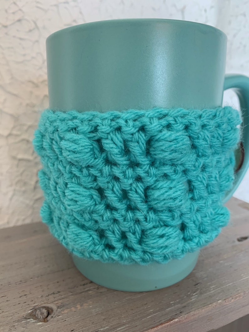 Bead Stitch Mug Cozy crochet Pattern Digital Download image 1