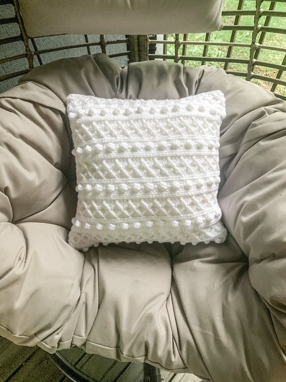 Handmade Diamond Crochet Throw Pillow
