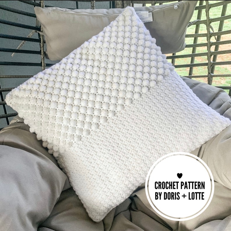 NEW UPDATED PATTERN Textured Rustic Pillow Cover Crochet Pattern Crochet Pillow Pattern digital download available in 3 sizes image 1