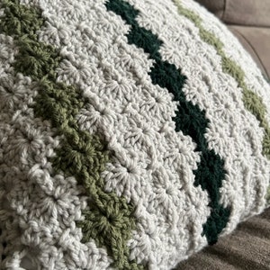 Shades of Green Harlequin Crochet Pillow Cover Pattern - Crochet Throw Pillow Pattern - Crochet Pattern Digital Download - Unique Crochet