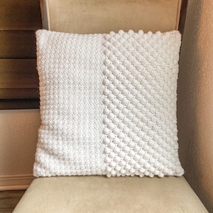 NEW UPDATED PATTERN Textured Rustic Pillow Cover Crochet Pattern Crochet Pillow Pattern digital download available in 3 sizes image 4