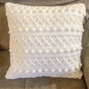 Diamond Bobble Boho Throw Pillow Cover Crochet Pattern Crochet Pillow Pattern Digital Download Boho Pillow Crochet Pattern image 6