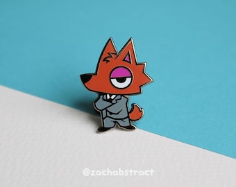 Business Wolf Enamel Pin