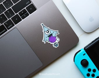 Purple Karakasa Kozō Sticker - 1.5 inches wide, 2.5 inches tall