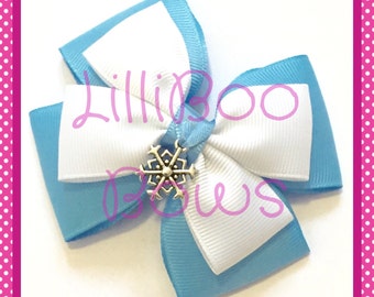 Elsa Frozen Inspired Hair Bow / Bag Charm