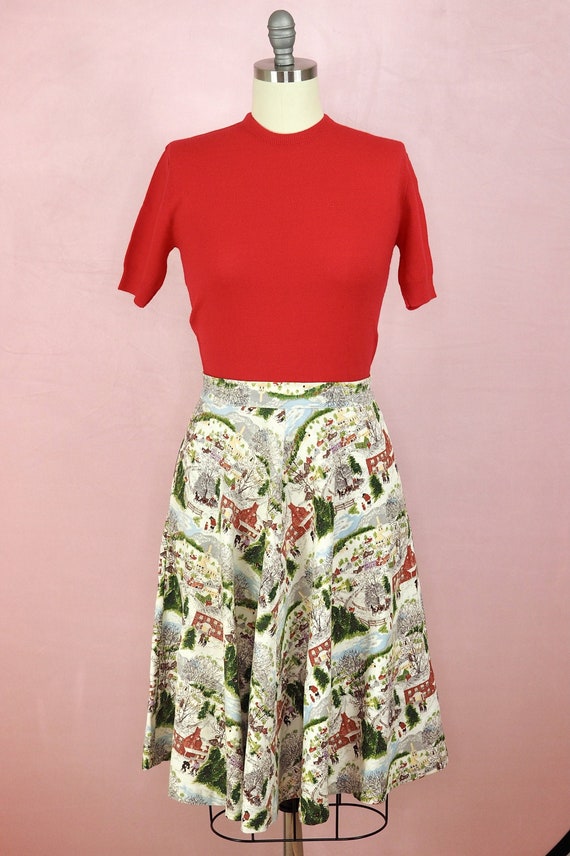 1950s Grandma Moses Skirt (Embellished)