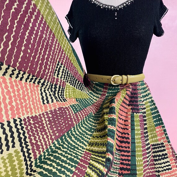 1950s Mid Century Modern Pellon Skirt