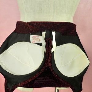 1950s red lurex swimsuit with open back image 9