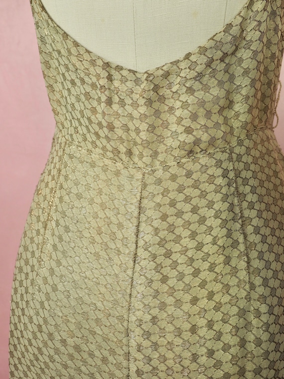 1930s gold lame bias cut dress (as-is) - image 5