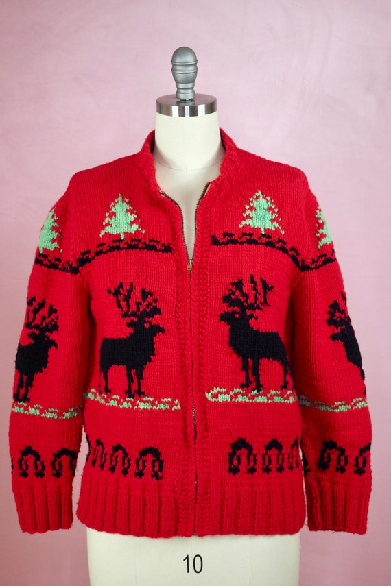 Cowichan sweater reindeer - Gem
