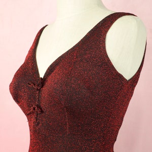 1950s red lurex swimsuit with open back image 6