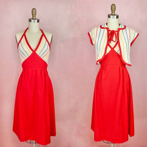 rainbow red dresses Striped Rainbow Spaghetti Strap Split Dress Women Sleeveless Backless V-neck Beach Dresses Summer Party Chic Lady Robe 250801