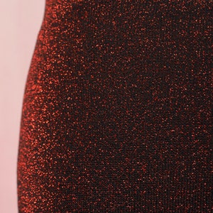 1950s red lurex swimsuit with open back image 8