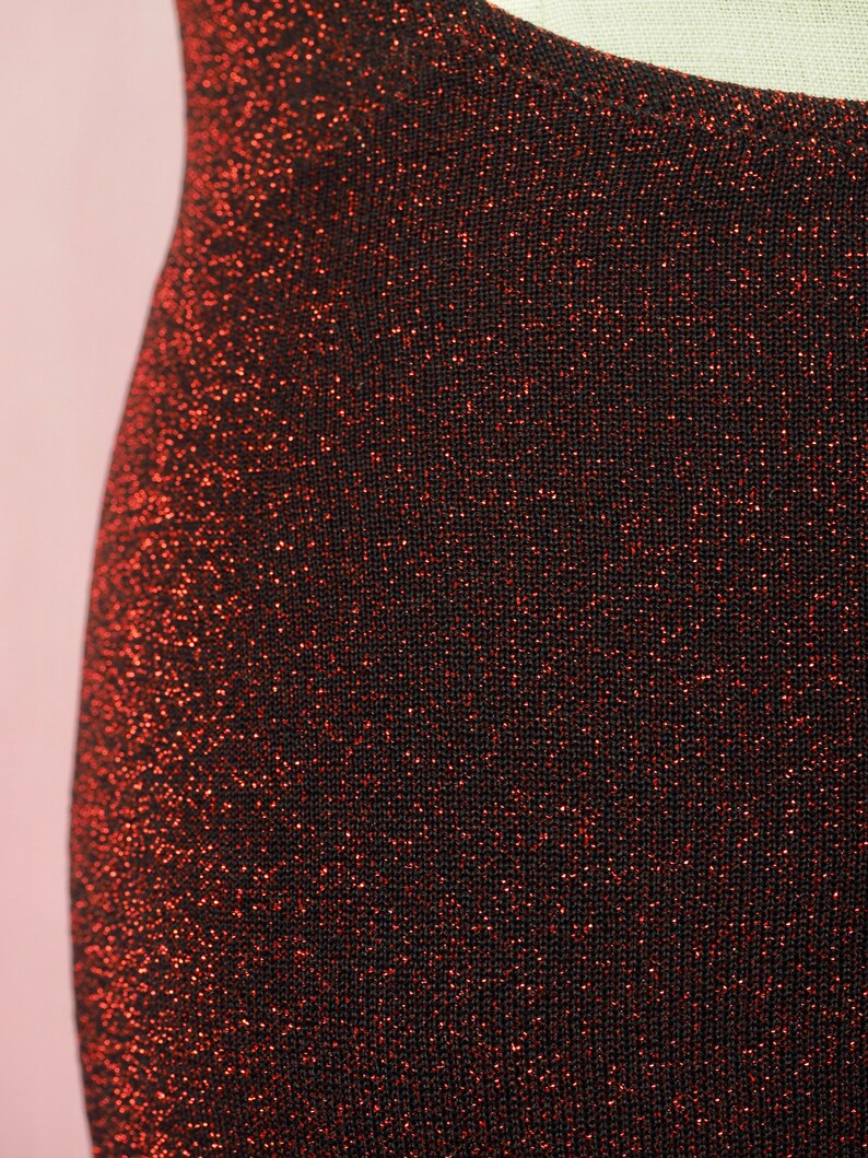 1950s red lurex swimsuit with open back image 8