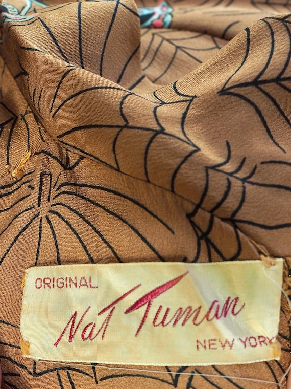 1940s novelty spiderweb sunglasses print  dress - image 11