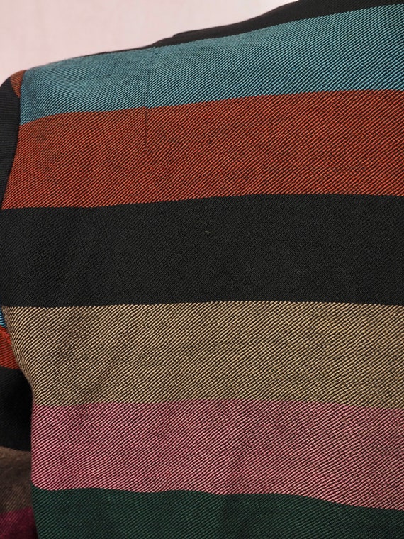 1940s color block striped jacket - image 5