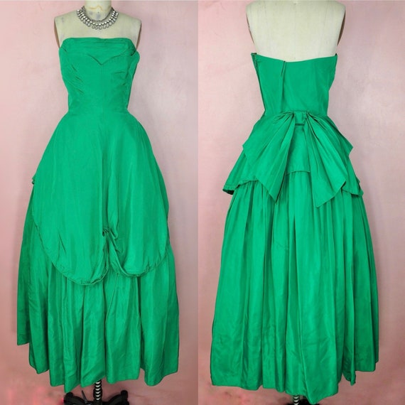 1950s Emma Domb green gown - Gem