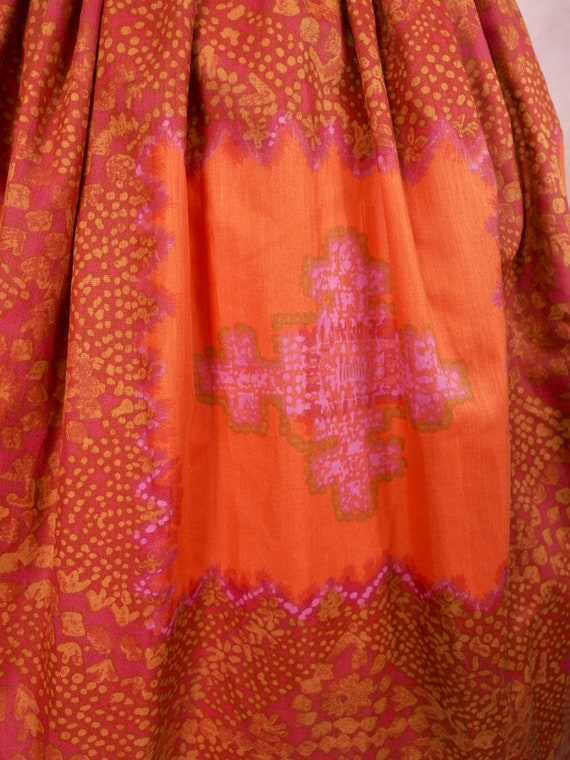 1950s orange polished cotton dress - image 5