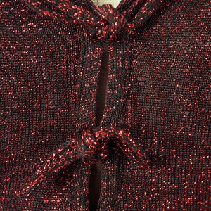 1950s red lurex swimsuit with open back image 2